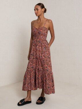 A.L.C Lilah Floral Print Midi Dress Size 2